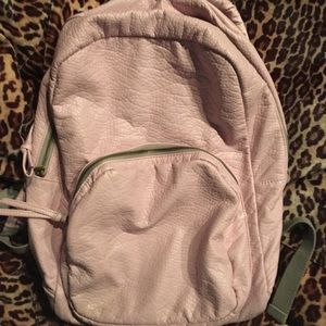 Vans pink leather backpack